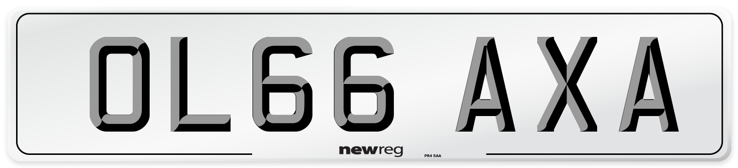 OL66 AXA Number Plate from New Reg